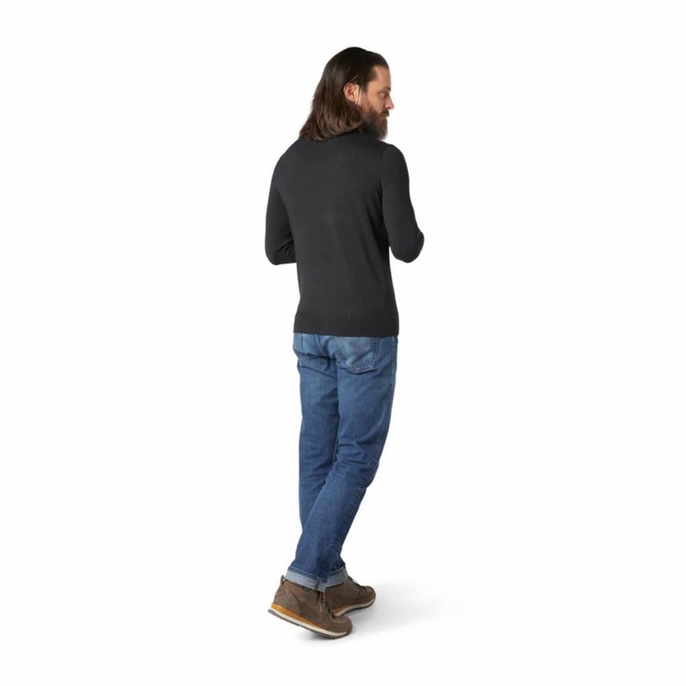 Smartwool Mens Sparwood Crew Black Sweater - Picture 3 of 12